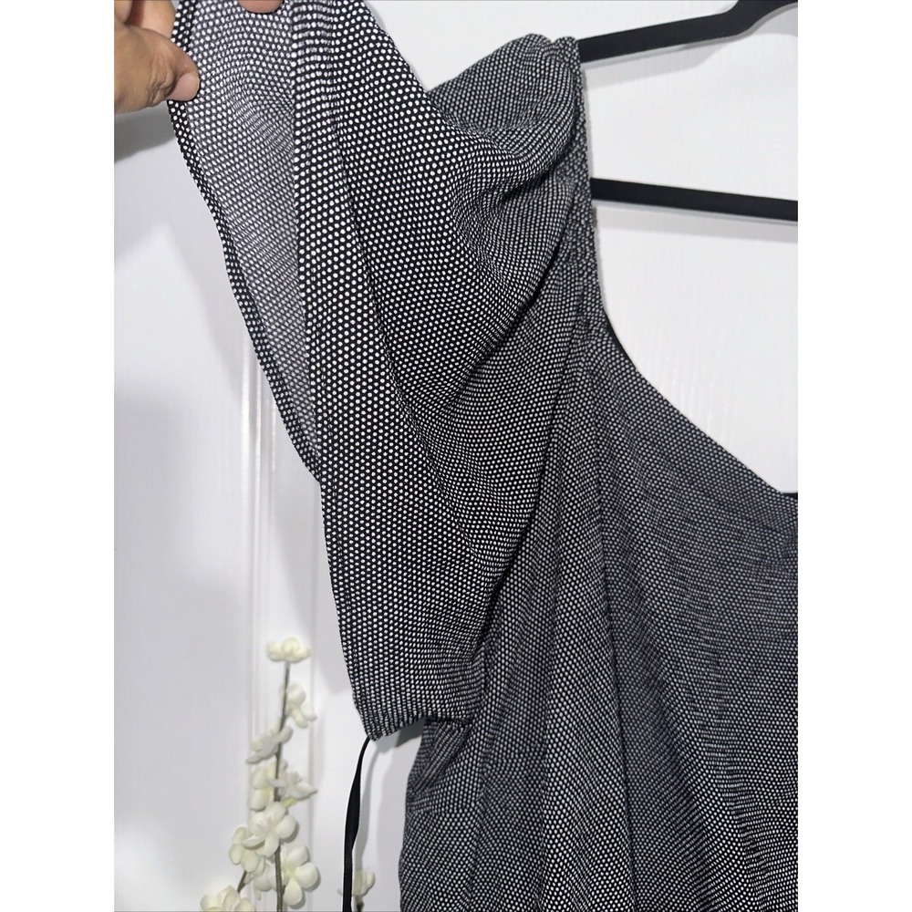 Lane Bryant Black And White‎ Cap Sleeve Utility Jumpsuit Size 24 NWT - Picture 4 of 6